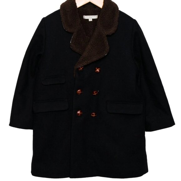 Caramel Baby & Child wool coat with faux fur NWOT size  8 - Picture 1 of 2